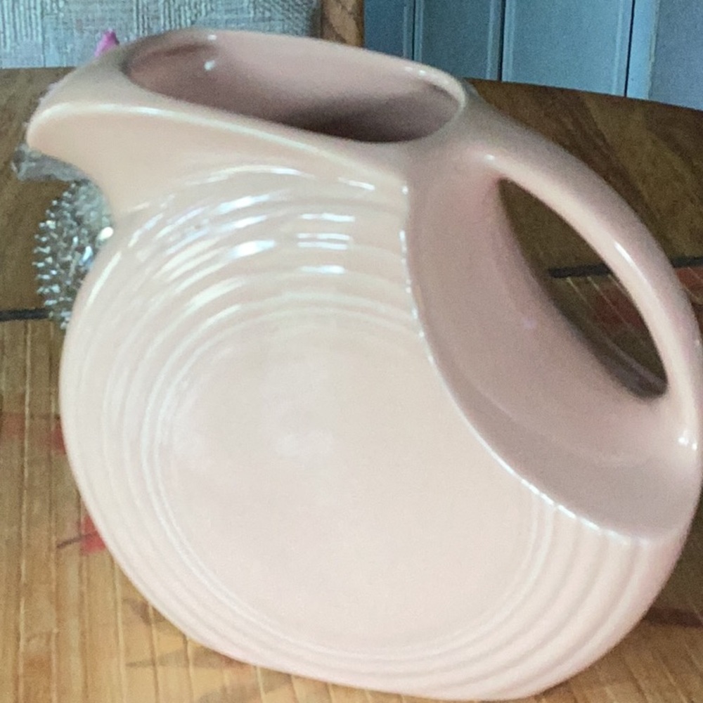 Fiesta ware Peach Ceramic Pitcher - Picture 4 of 5